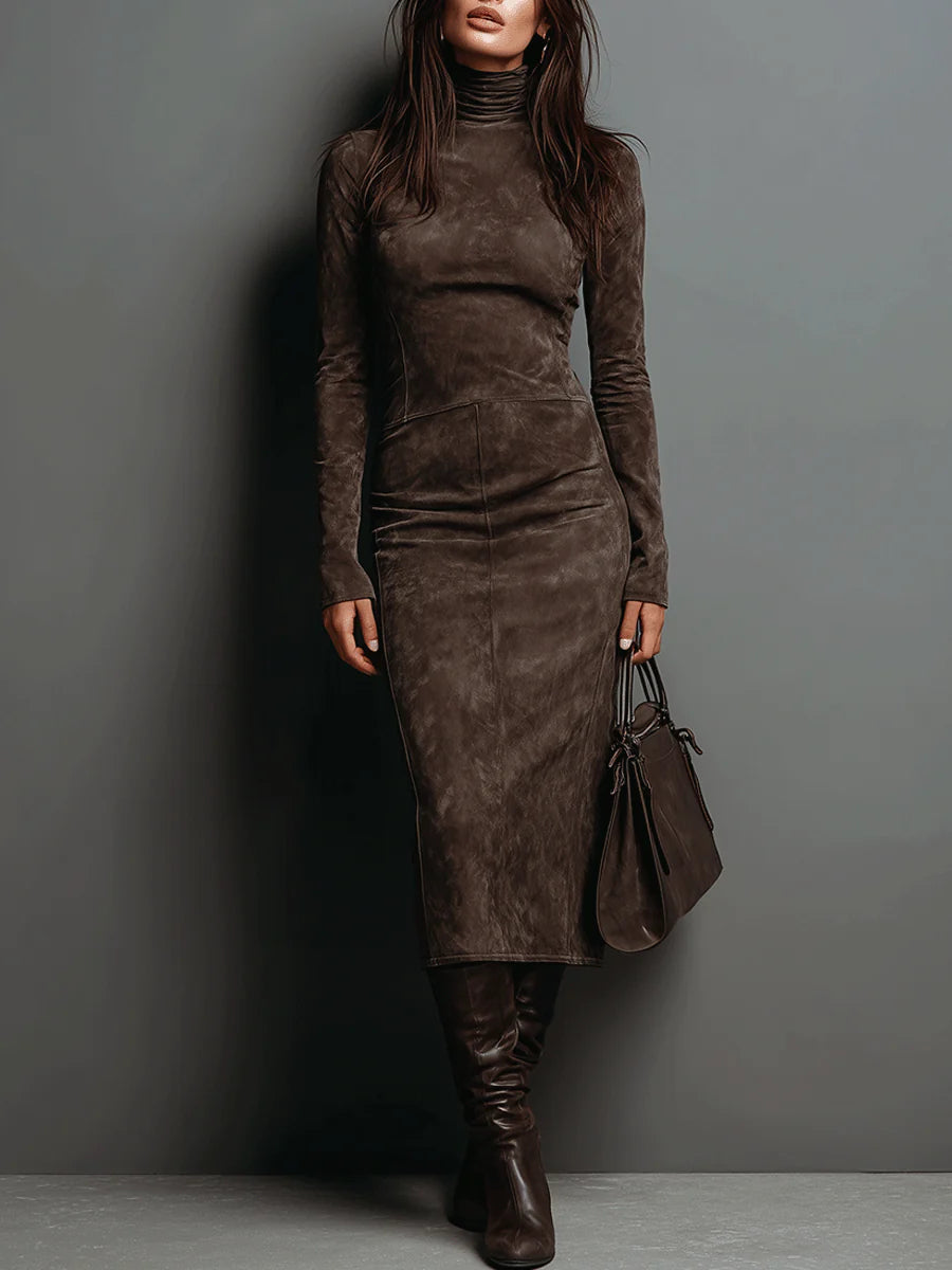 Noelle | Women's Fitted High Neck Maxi Dress