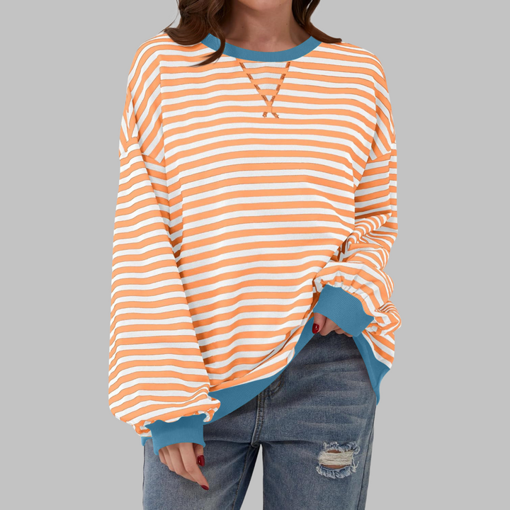 Eva | Women's Striped Round Neck Top