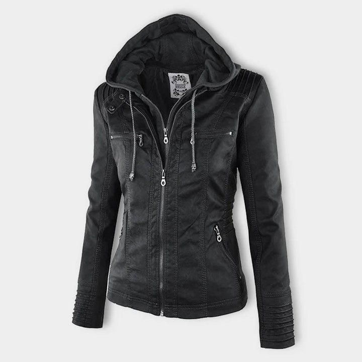 Cheryl | Women's Hooded Biker Jacket