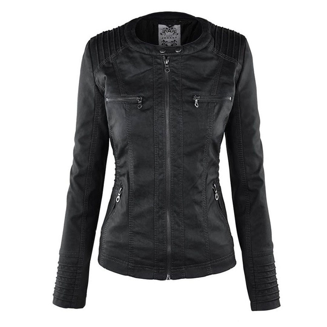 Cheryl | Women's Hooded Biker Jacket