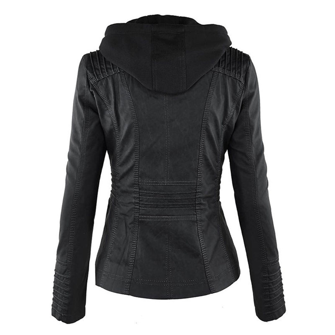 Cheryl | Women's Hooded Biker Jacket