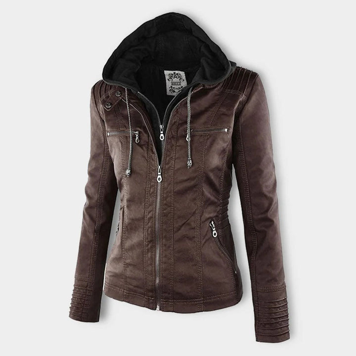 Cheryl | Women's Hooded Biker Jacket