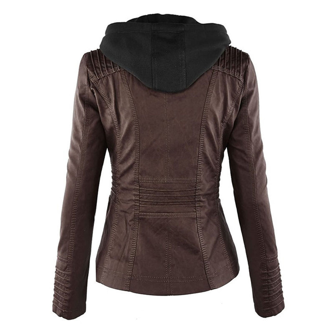 Cheryl | Women's Hooded Biker Jacket