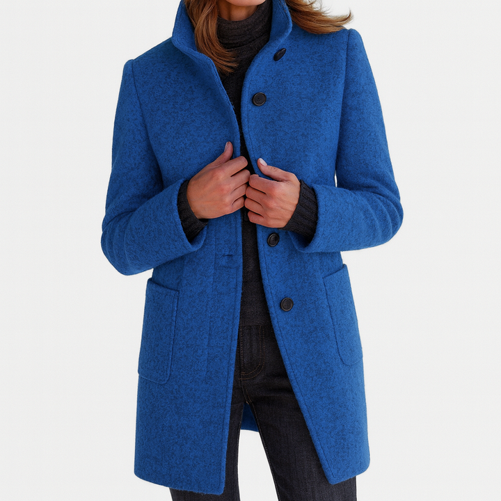 Ida | Women's High-Collar Button Front Coat