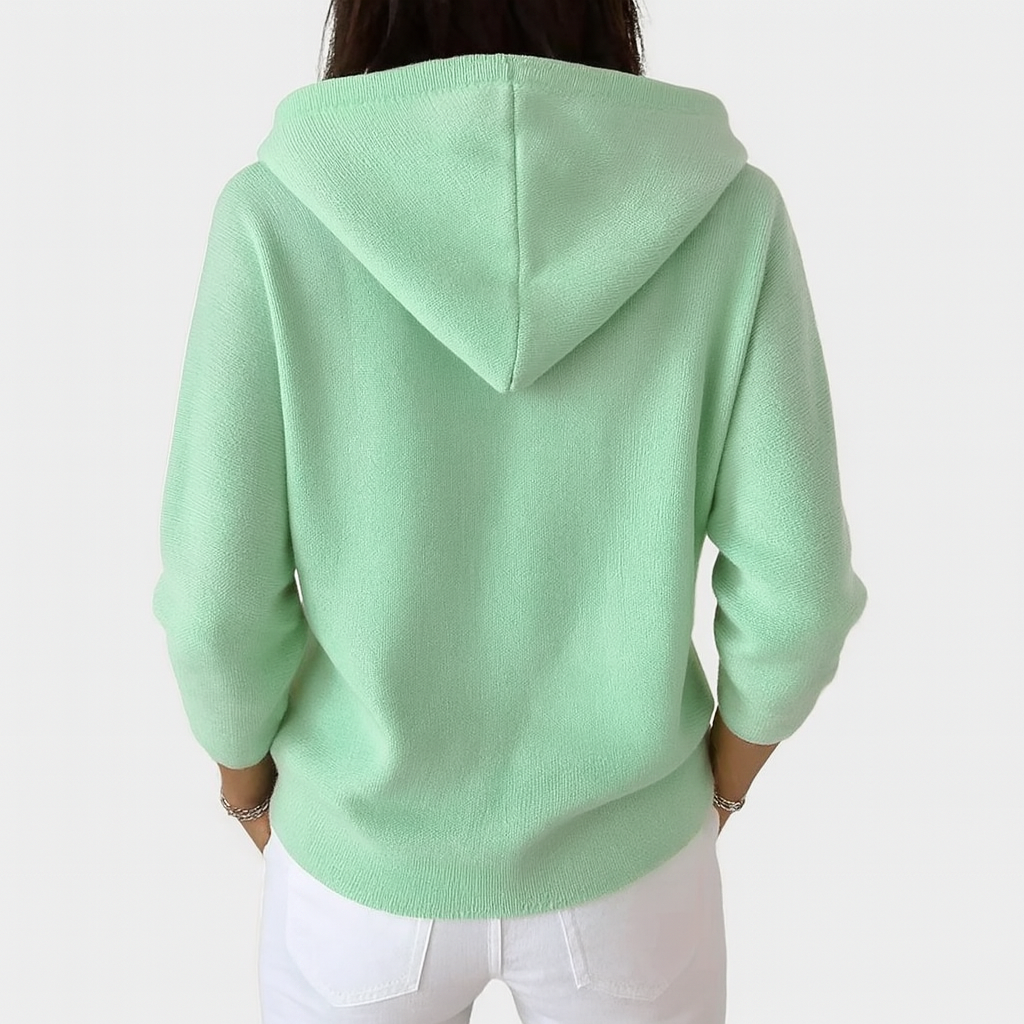 Agatha | Women's Hooded Knitted Button Cardigan
