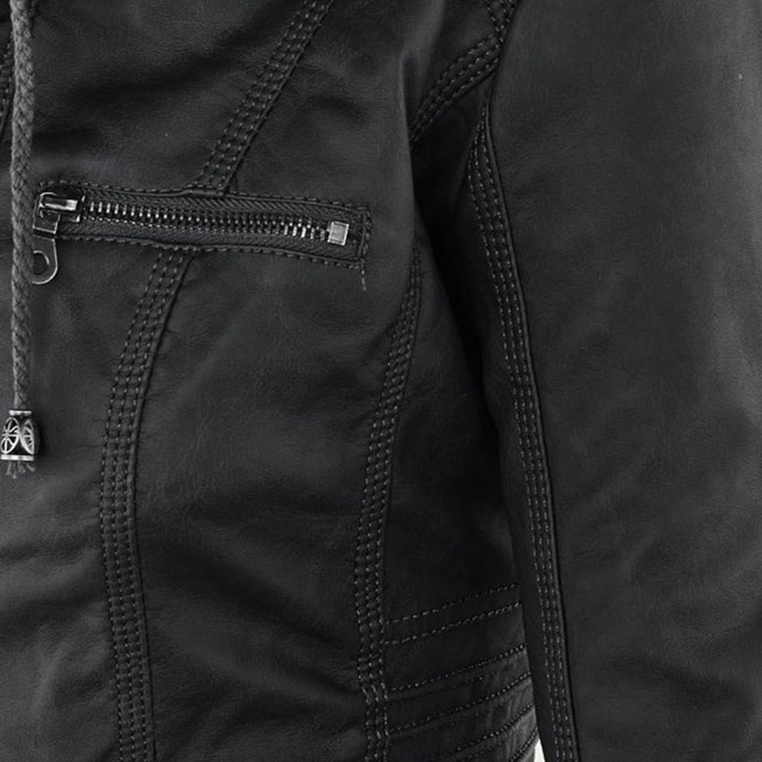 Cheryl | Women's Hooded Biker Jacket