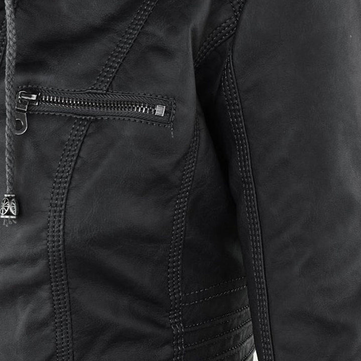 Cheryl | Women's Hooded Biker Jacket