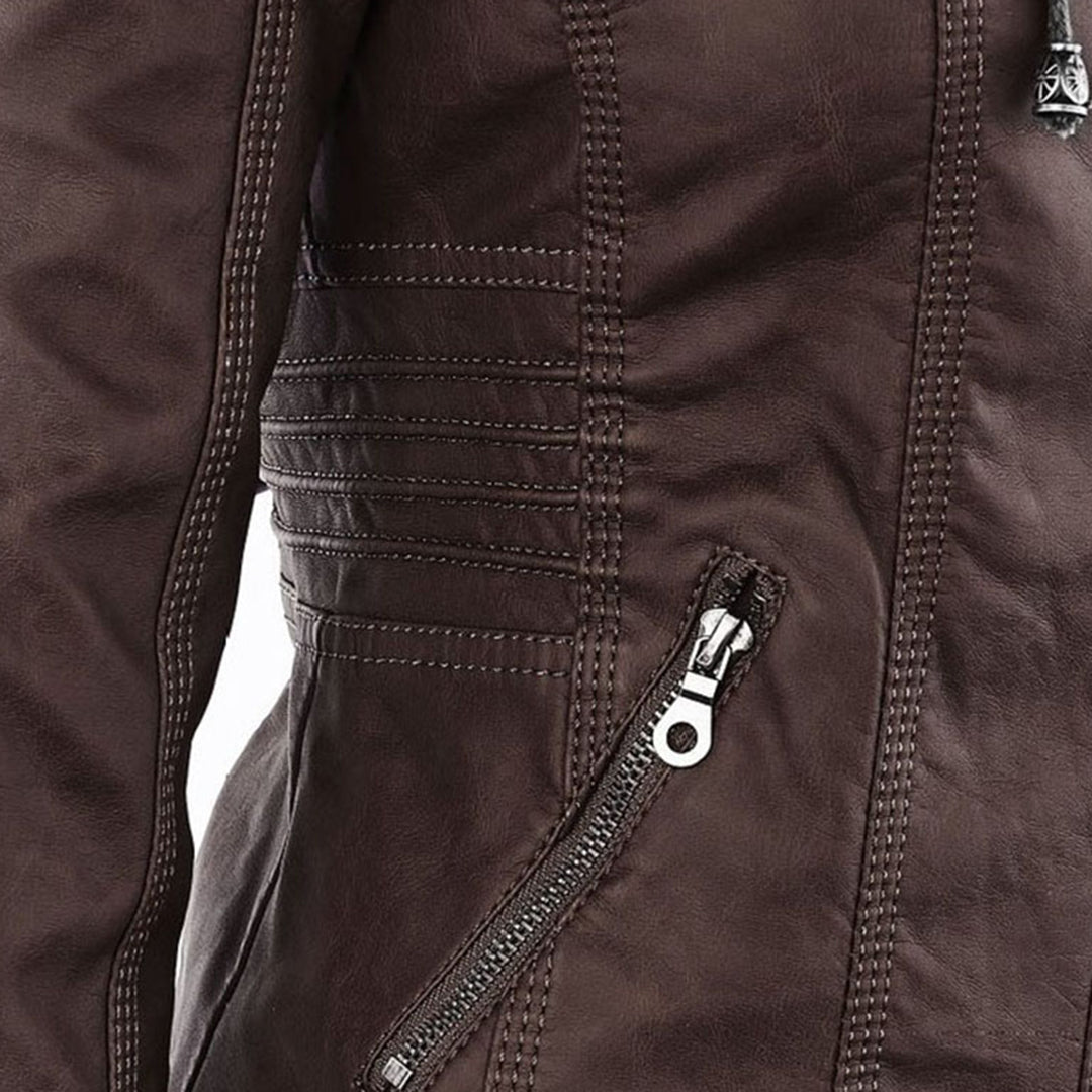 Cheryl | Women's Hooded Biker Jacket