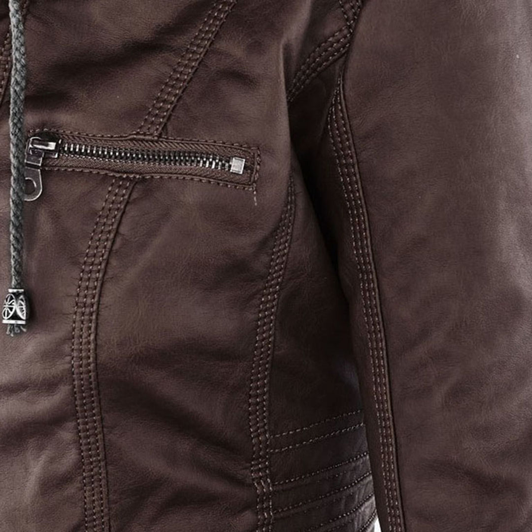 Cheryl | Women's Hooded Biker Jacket