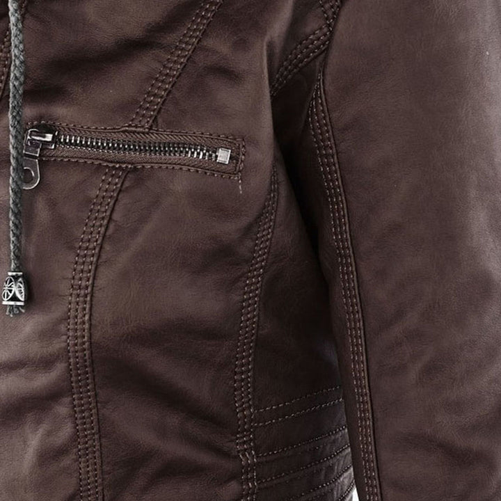Cheryl | Women's Hooded Biker Jacket