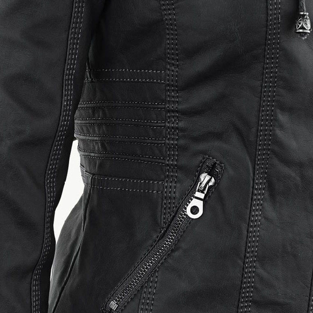 Cheryl | Women's Hooded Biker Jacket