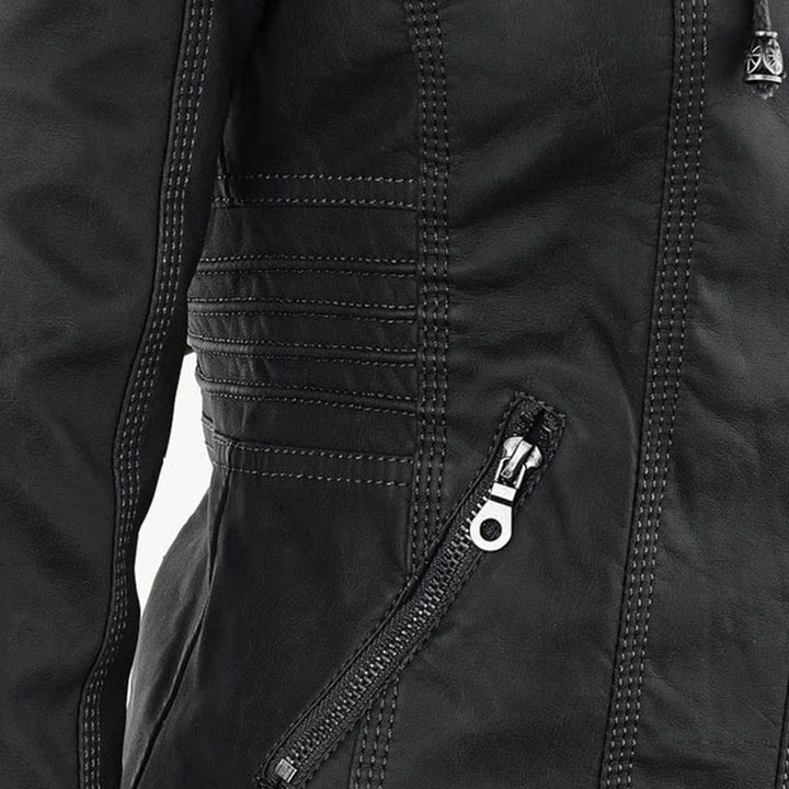 Cheryl | Women's Hooded Biker Jacket