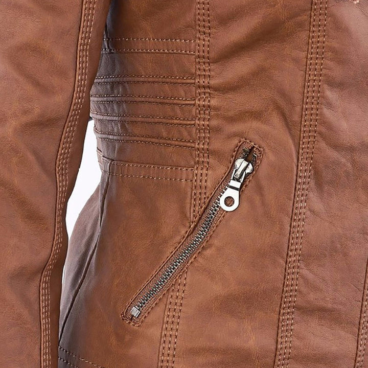Cheryl | Women's Hooded Biker Jacket