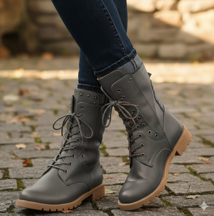 Martha | Women's Lace-Up Combat Ankle Boots