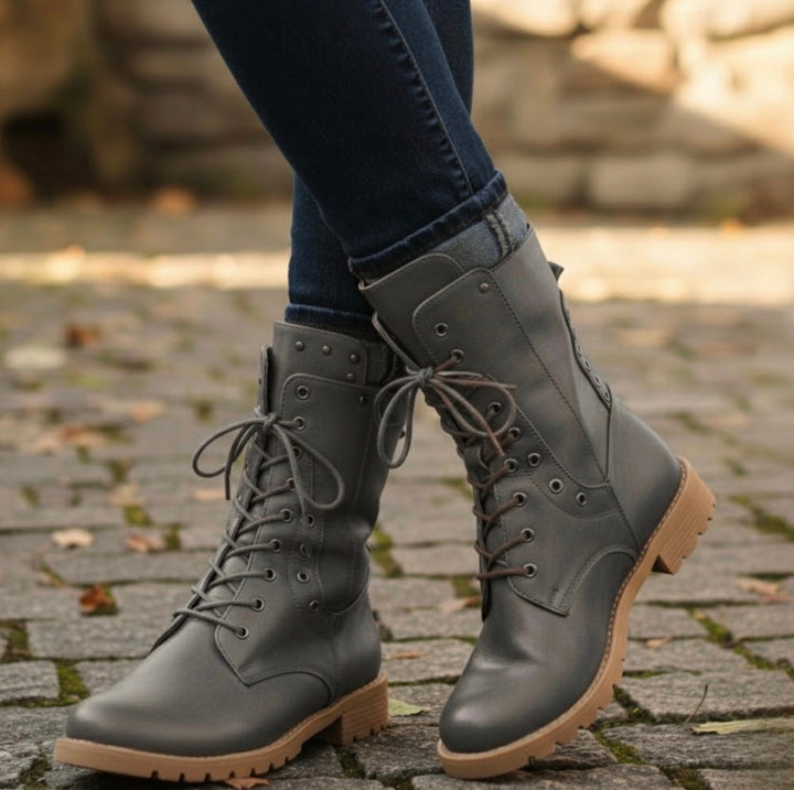 Martha | Women's Lace-Up Combat Ankle Boots