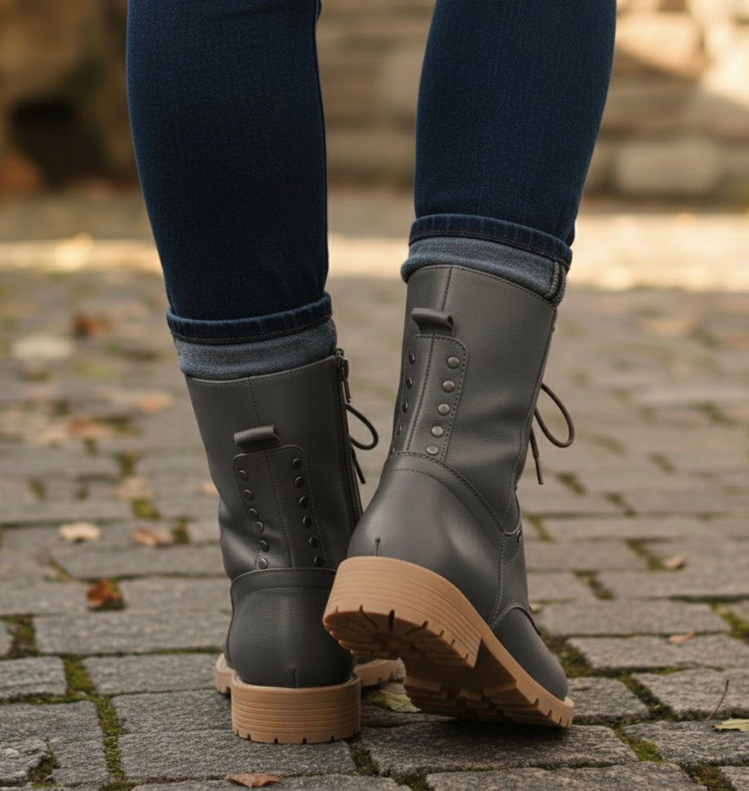 Martha | Women's Lace-Up Combat Ankle Boots