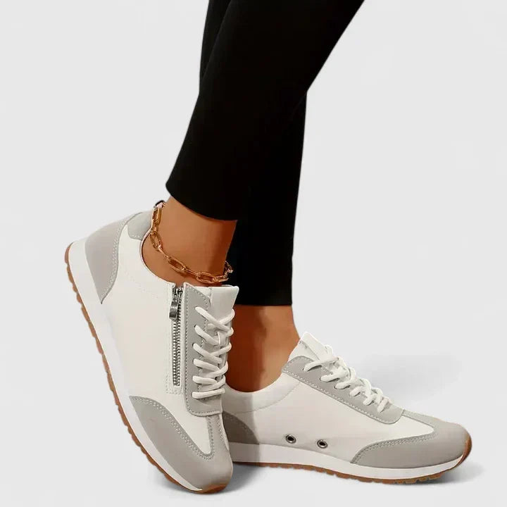 Joan | Women's Two-Tone Zip-Up Sneakers