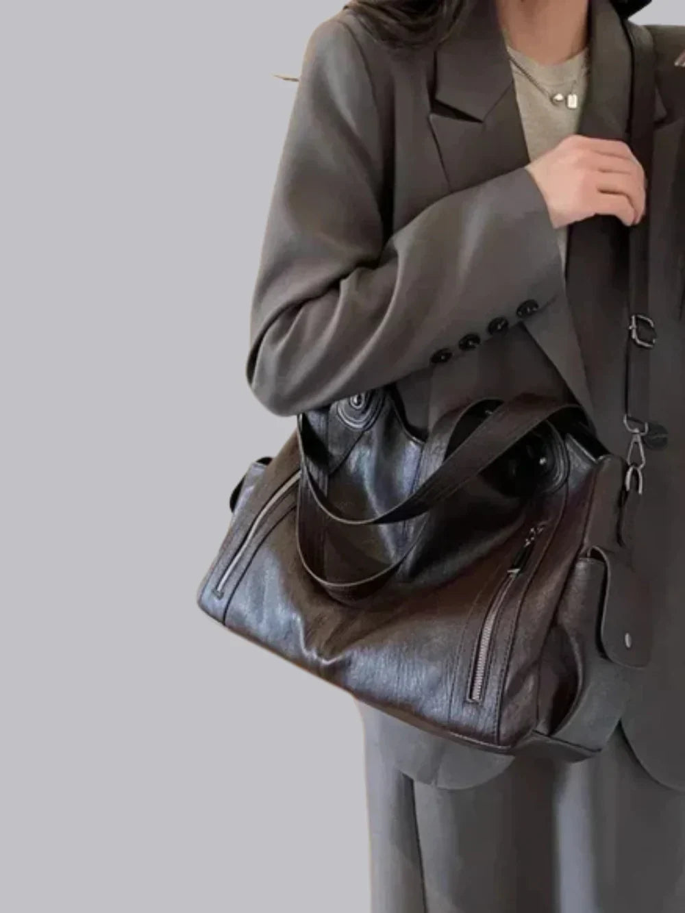 Clara | Women's Zip Pocket Shoulder Bag