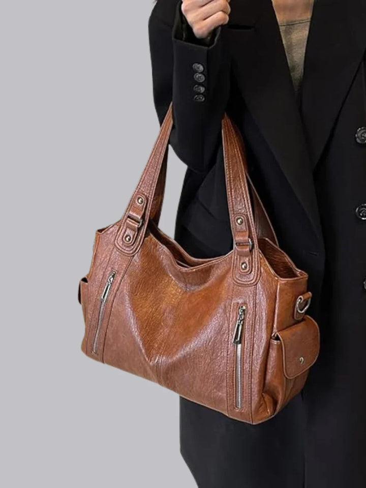 Clara | Women's Zip Pocket Shoulder Bag
