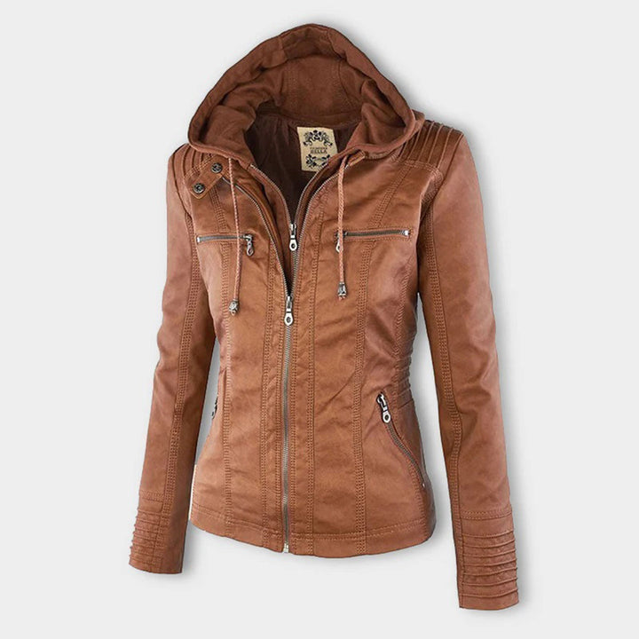 Cheryl | Women's Hooded Biker Jacket