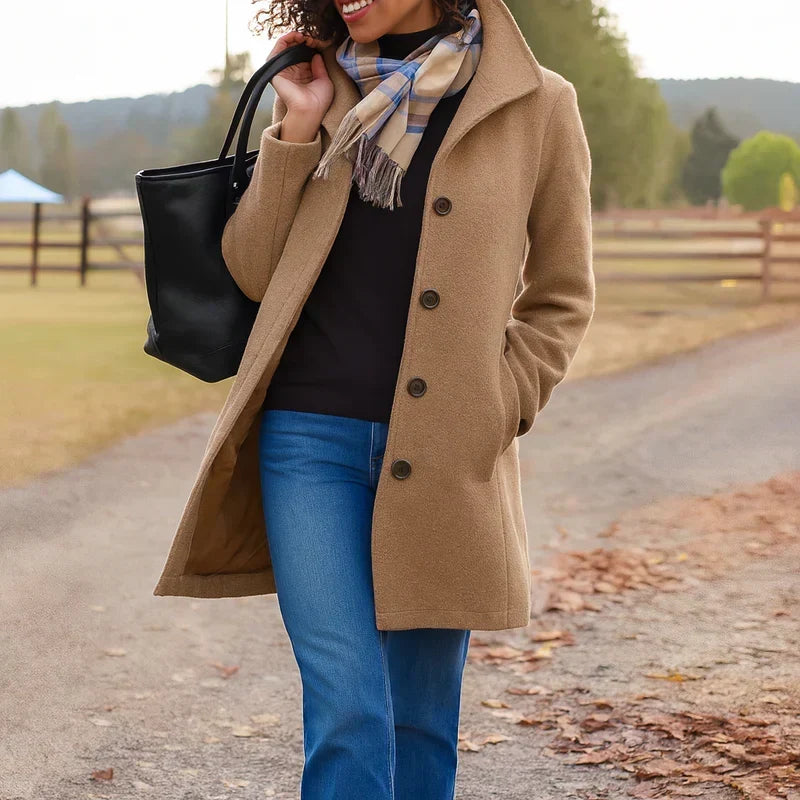 Susanna | Women's Notch Collar Longline Coat