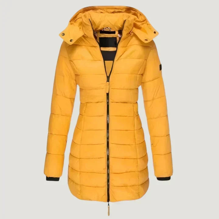 Brooke | Women's Quilted Longline Hooded Coat
