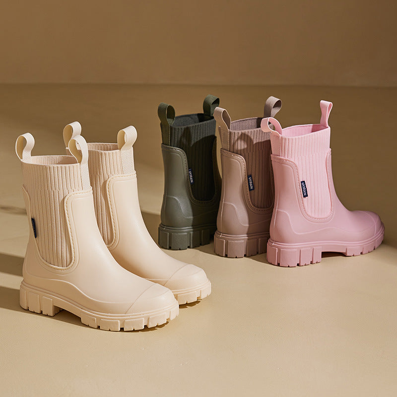 Katrina | Women's Ribbed Chunky Sole Ankle Boots