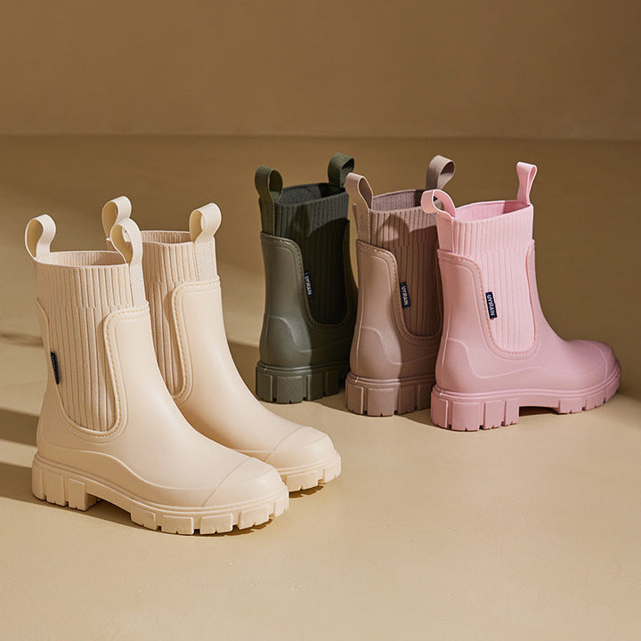 Katrina | Women's Ribbed Chunky Sole Ankle Boots