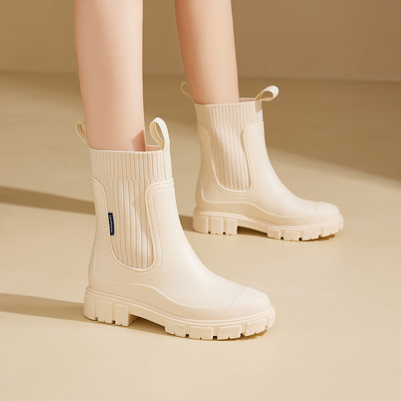 Katrina | Women's Ribbed Chunky Sole Ankle Boots