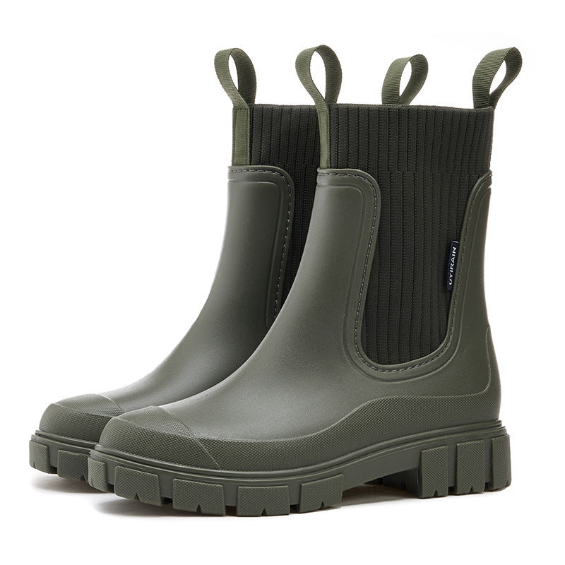 Katrina | Women's Ribbed Chunky Sole Ankle Boots