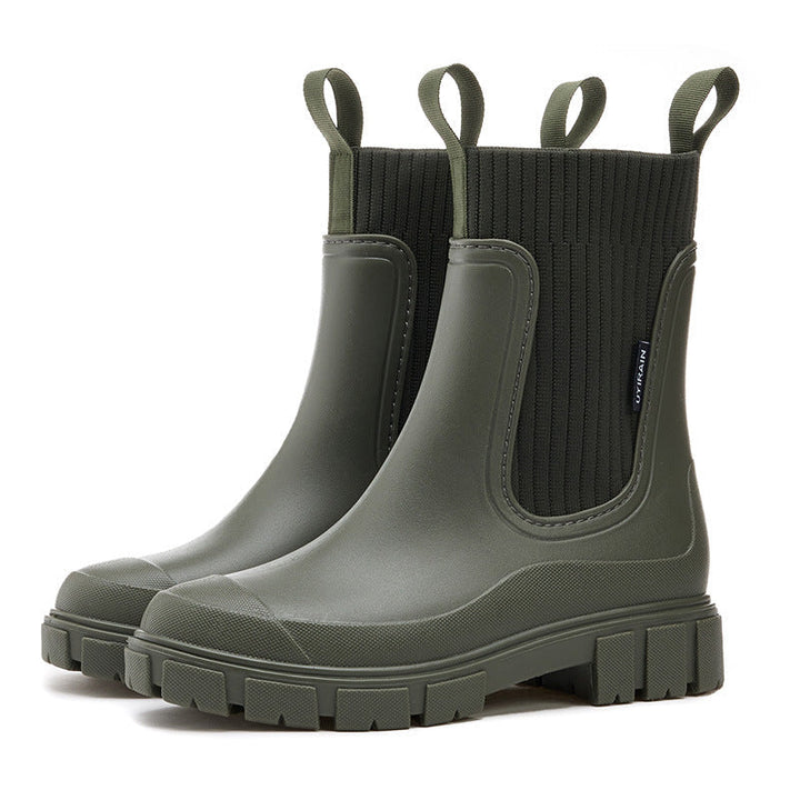 Katrina | Women's Ribbed Chunky Sole Ankle Boots