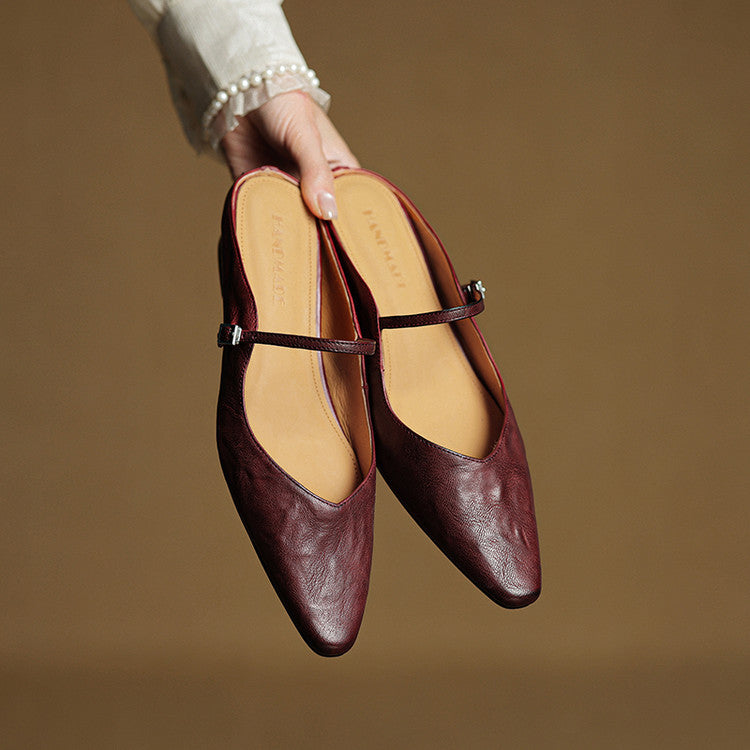 Fern | Women's Pointed Toe Mary Jane Mules