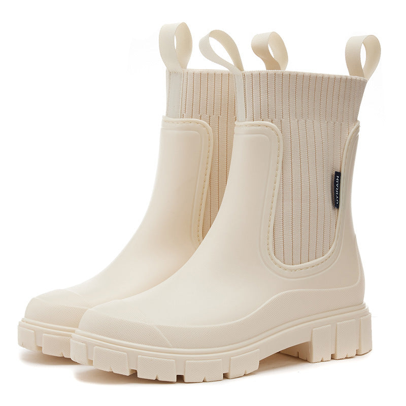 Katrina | Women's Ribbed Chunky Sole Ankle Boots