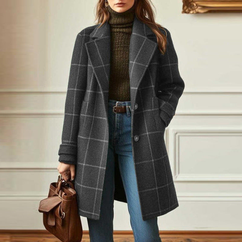Eloise | Women's Checked Longline Coat