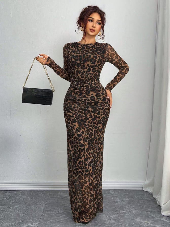 Saskia | Women's Printed Bodycon Maxi Dress