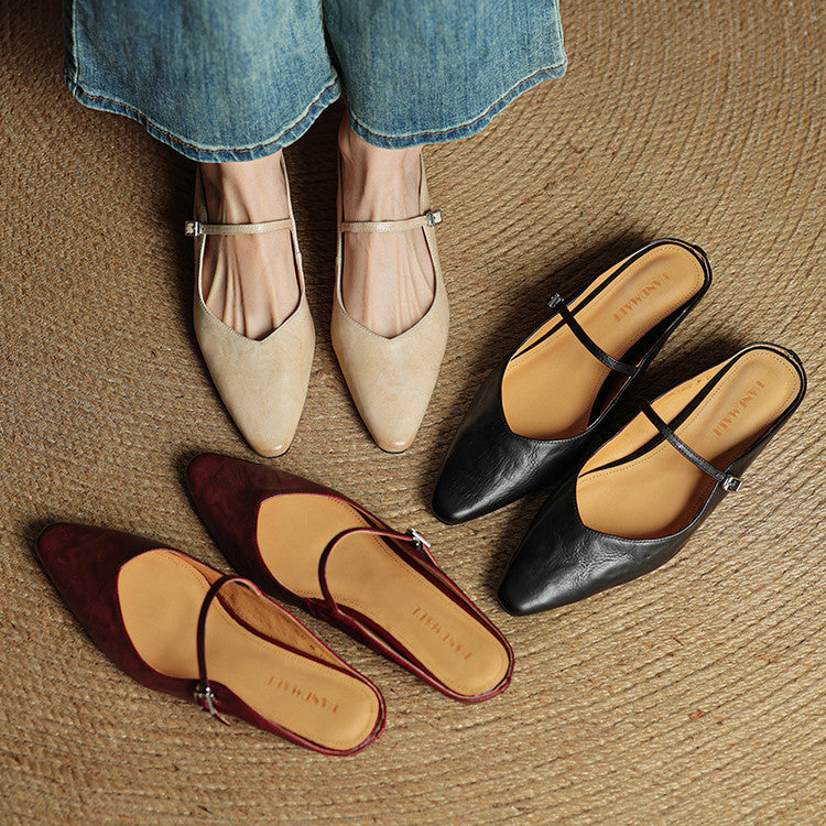 Fern | Women's Pointed Toe Mary Jane Mules