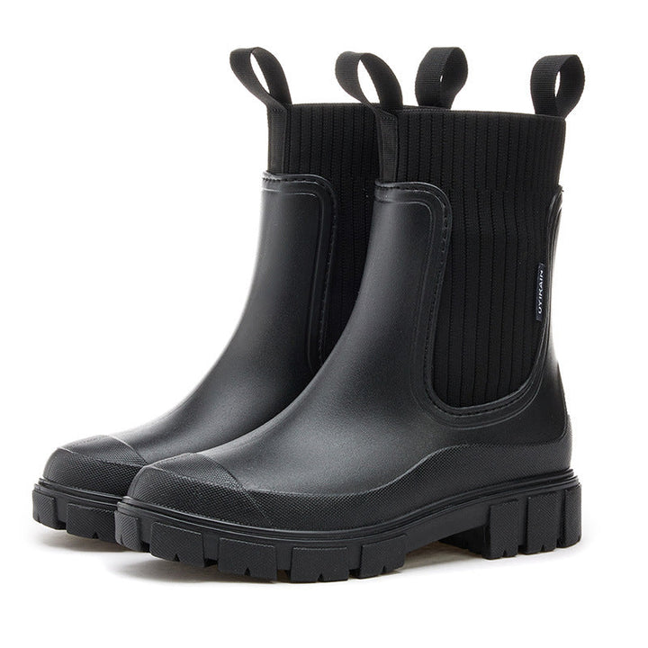 Katrina | Women's Ribbed Chunky Sole Ankle Boots