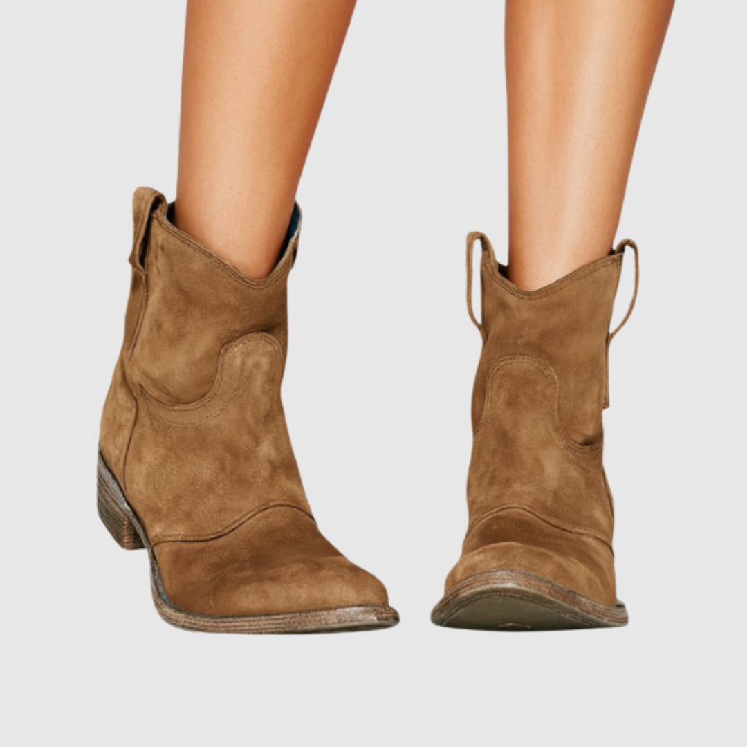 Alma | Women's Western Block Heel Ankle Boots