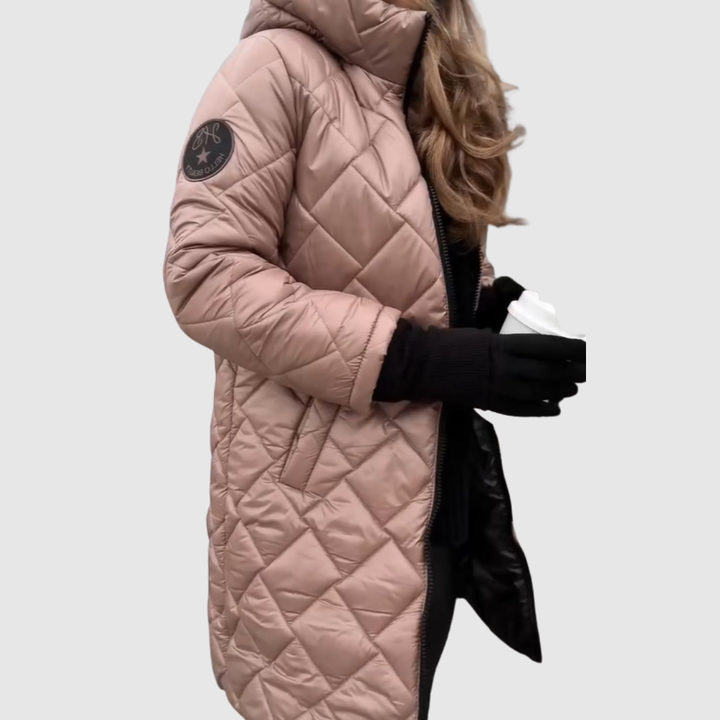 Rita | Women's Quilted Longline Hooded Jacket