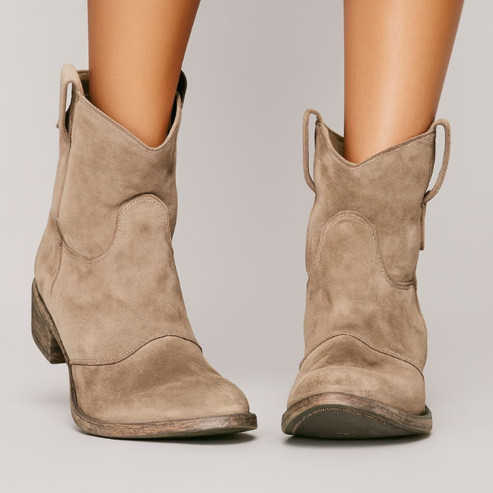 Alma | Women's Western Block Heel Ankle Boots