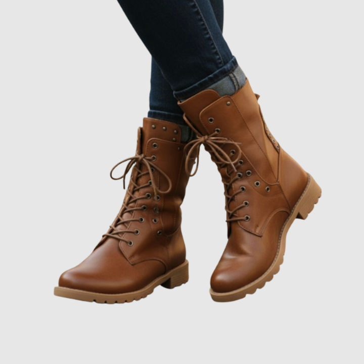 Martha | Women's Lace-Up Combat Ankle Boots
