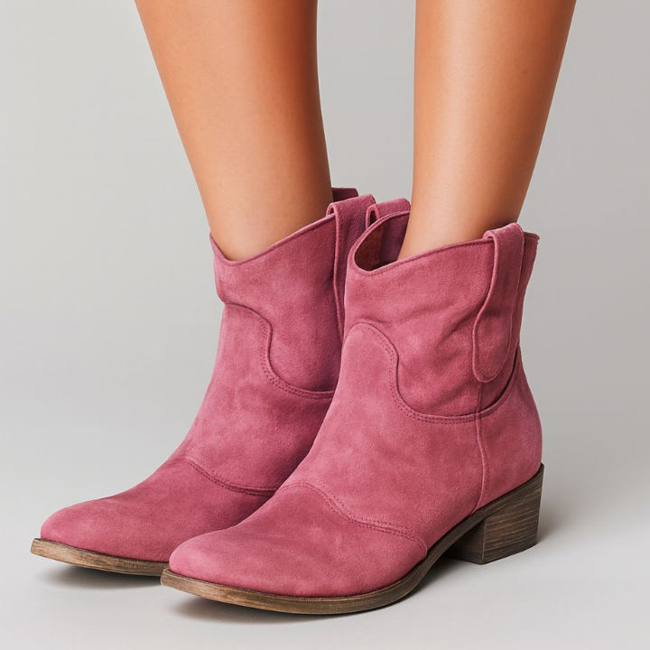 Alma | Women's Western Block Heel Ankle Boots