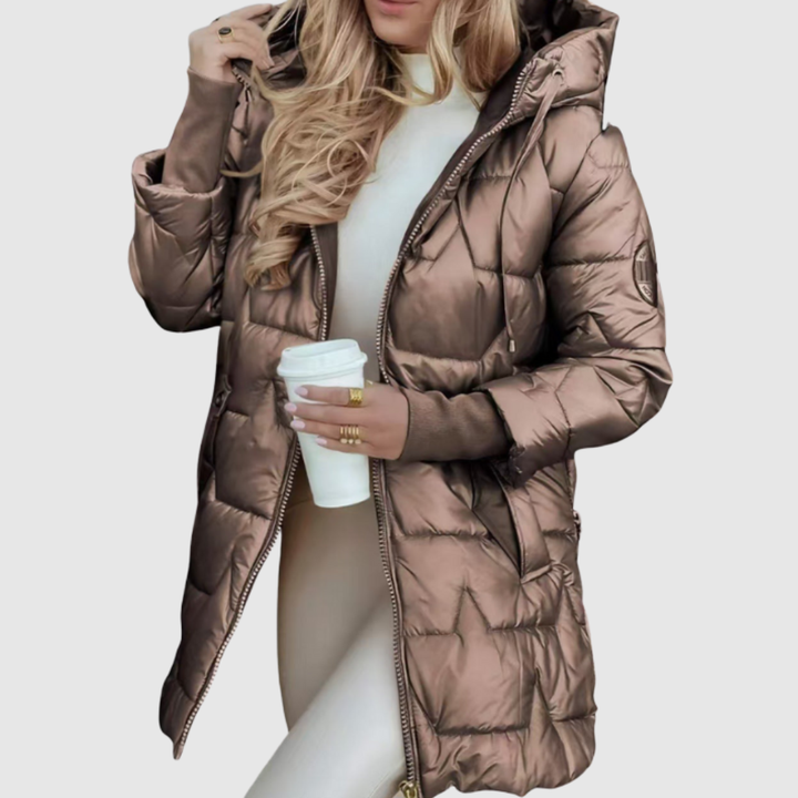 Octavia | Women's Quilted Hooded Longline Jacket