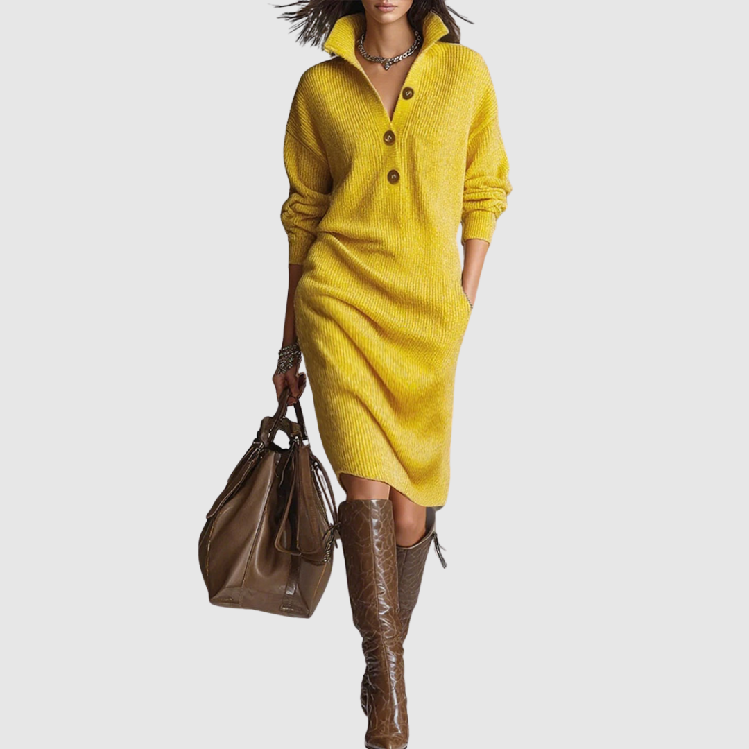 Rosanna | Women's Ribbed Knit Midi Dress