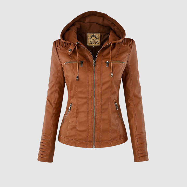 Cheryl | Women's Hooded Biker Jacket