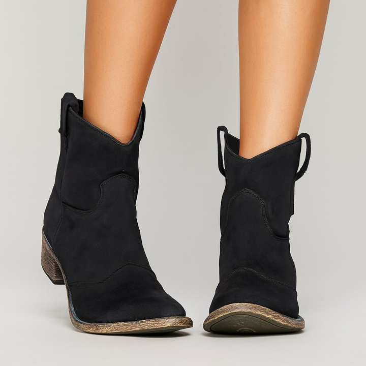 Alma | Women's Western Block Heel Ankle Boots