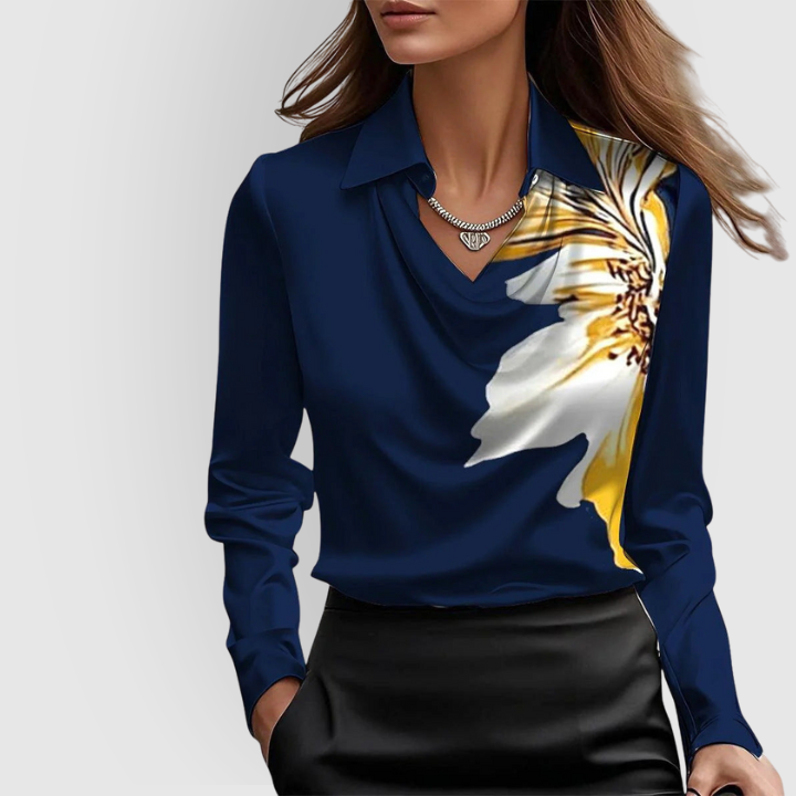 Rosa | Women's Satin Cowl Neck Blouse