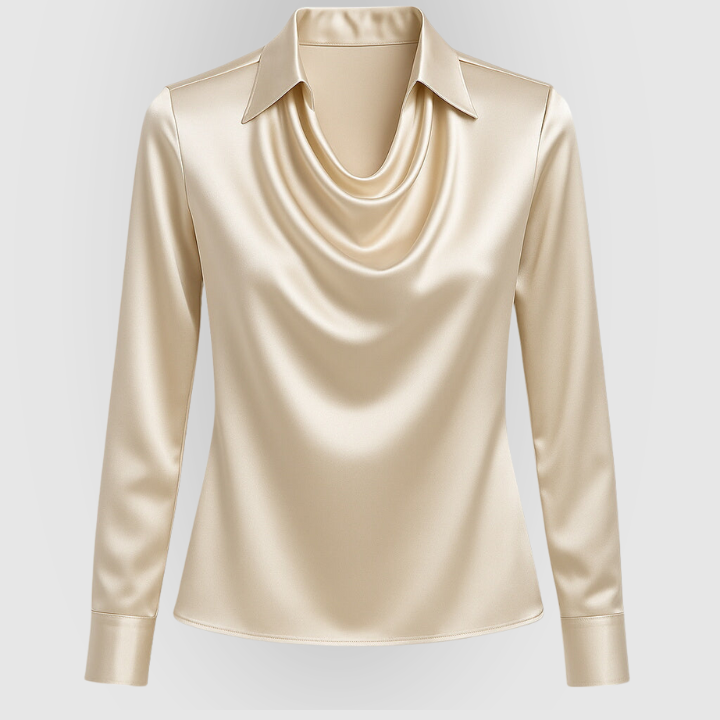 Rosa | Women's Satin Cowl Neck Blouse