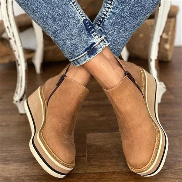 Amy | Women's Platform Wedge Ankle Boots