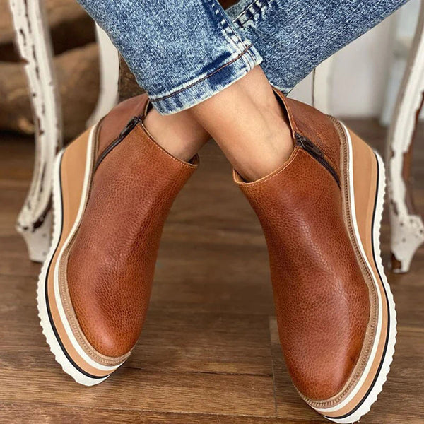 Amy | Women's Platform Wedge Ankle Boots